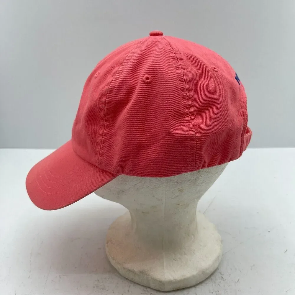 VTG 90s POLO Ralph Lauren Red Dad Hat Strapback Blue Pony Logo Baseball Cap
